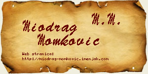 Miodrag Momković vizit kartica
